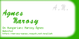 agnes marosy business card